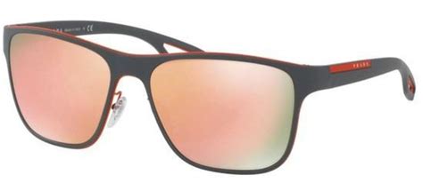 prada ps 56qs vhl6q2|Prada Linea Rossa PS 56QS LJ SILVER Square Sunglasses For .